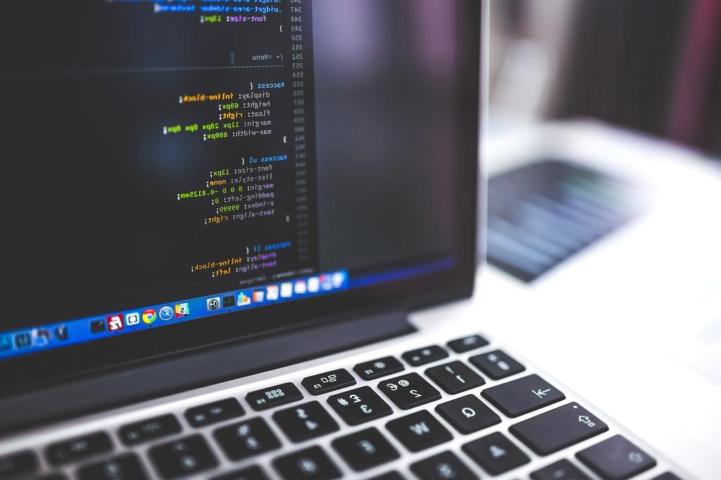 Open laptop displaying online courses dashboard