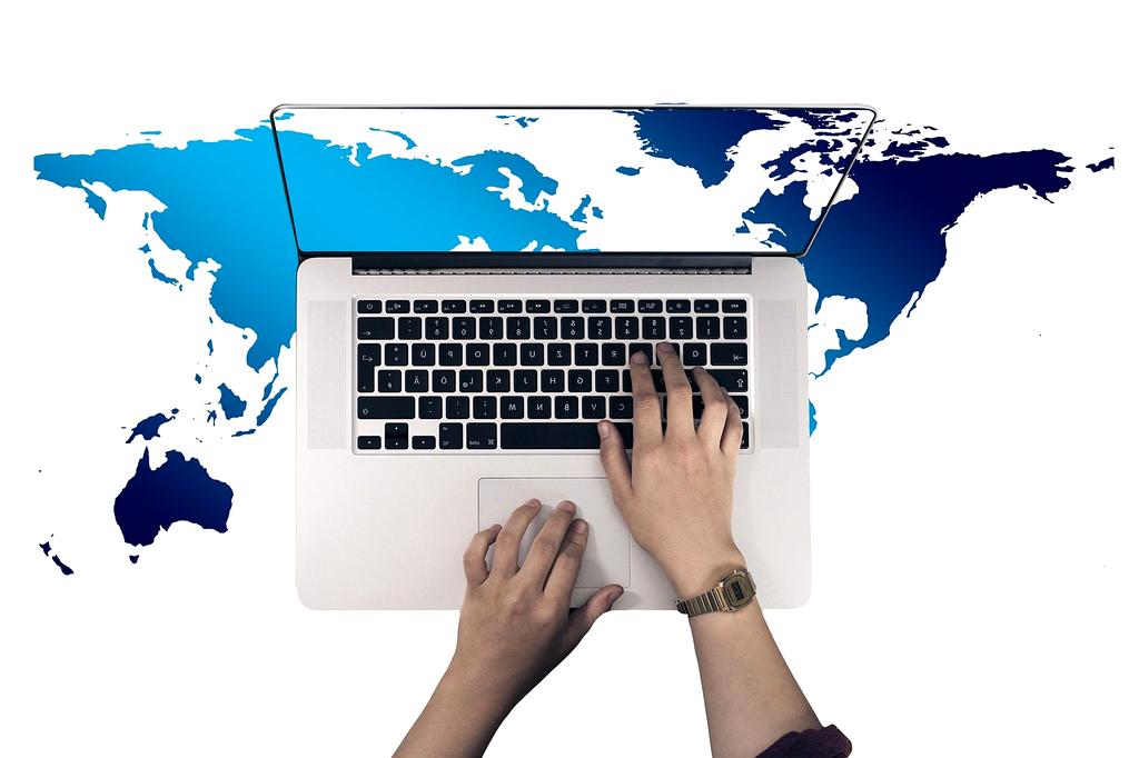 Global network visualization showing connected learners across continents