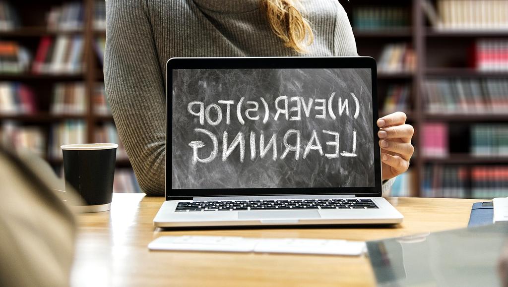 Virtual reality headset displaying immersive computer training environments